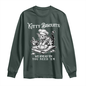 Funny Kitty Biscuits Bakery Long Sleeve Shirt We Knead Em You Need Em