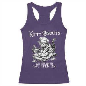 Funny Kitty Biscuits Bakery Racerback Tank Top We Knead Em You Need Em