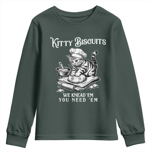 Funny Kitty Biscuits Bakery Youth Sweatshirt We Knead Em You Need Em