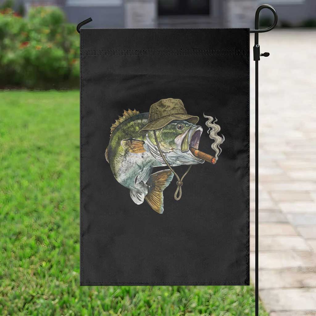 Funny Smoking Bass Fish Garden Flag Bass Fishing Lover Graphic