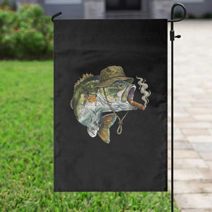 Funny Smoking Bass Fish Garden Flag Bass Fishing Lover Graphic
