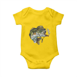 Funny Smoking Bass Fish Baby Onesie Bass Fishing Lover Graphic