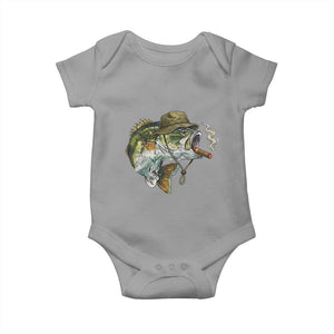 Funny Smoking Bass Fish Baby Onesie Bass Fishing Lover Graphic