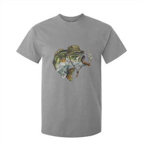 Funny Smoking Bass Fish T Shirt For Kid Bass Fishing Lover Graphic