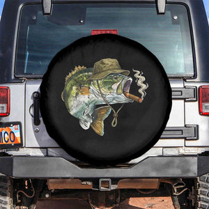 Funny Smoking Bass Fish Spare Tire Cover Bass Fishing Lover Graphic