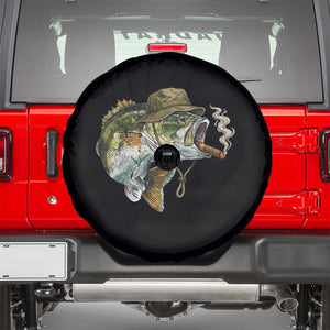Funny Smoking Bass Fish Spare Tire Cover Bass Fishing Lover Graphic
