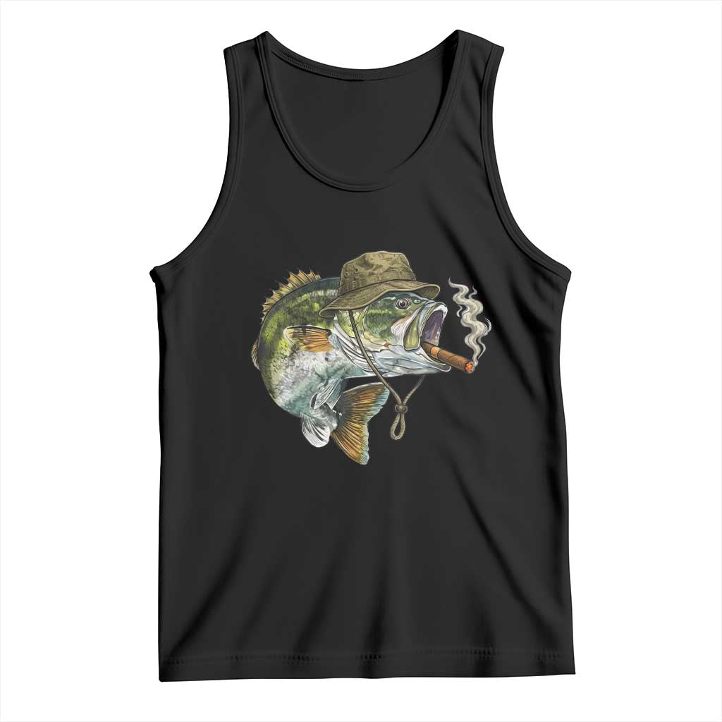 Funny Smoking Bass Fish Tank Top Bass Fishing Lover Graphic