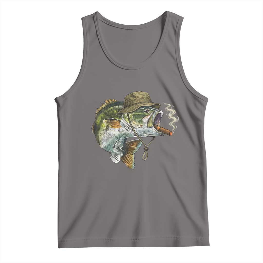 Funny Smoking Bass Fish Tank Top Bass Fishing Lover Graphic