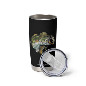 Funny Smoking Bass Fish Tumbler Cup Bass Fishing Lover Graphic