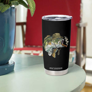 Funny Smoking Bass Fish Tumbler Cup Bass Fishing Lover Graphic