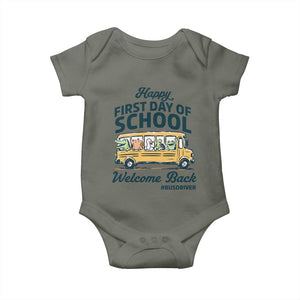 School Bus Driver Gift Baby Onesie Happy First Day Of School