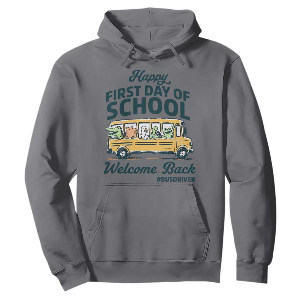 School Bus Driver Gift Hoodie Happy First Day Of School