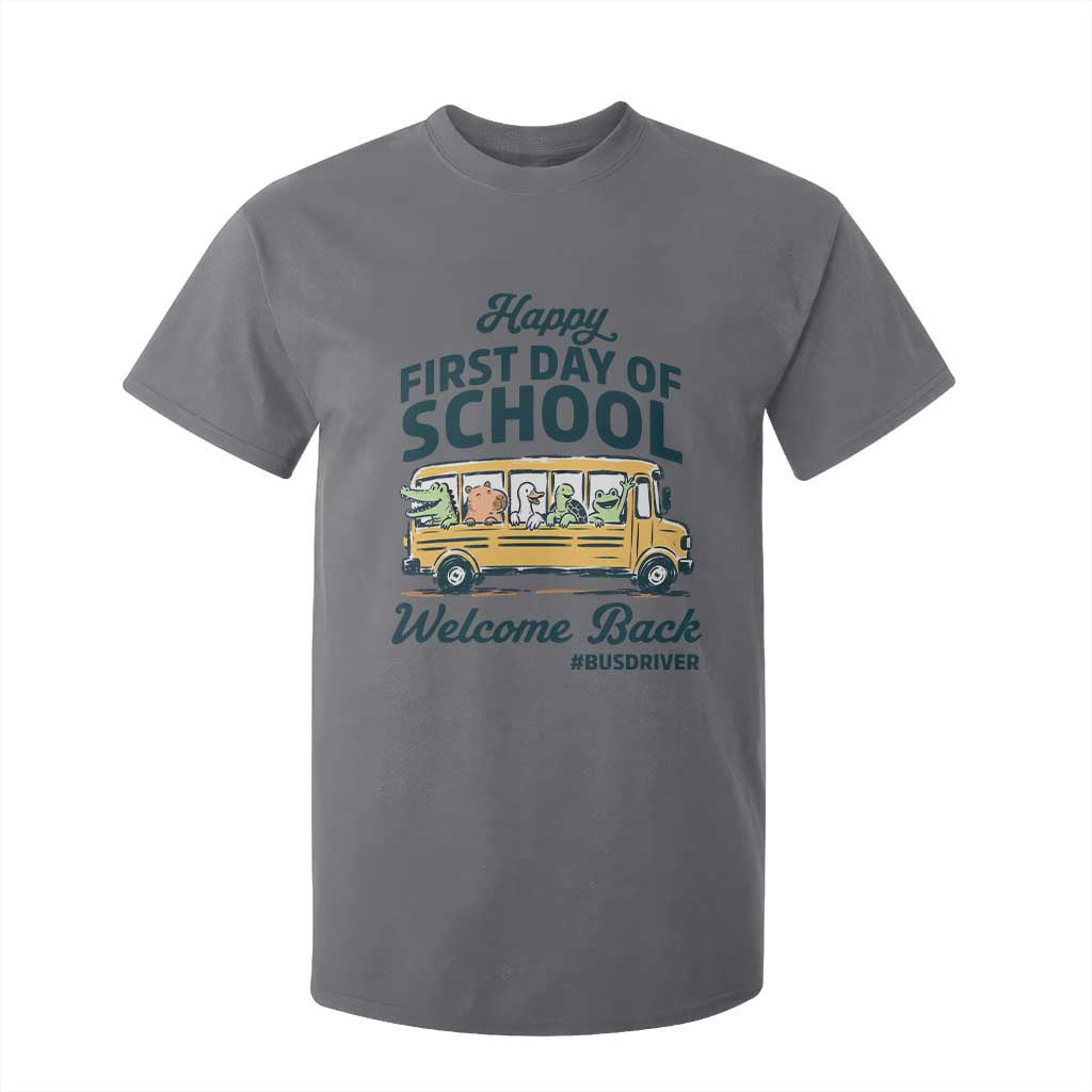 School Bus Driver Gift T Shirt For Kid Happy First Day Of School