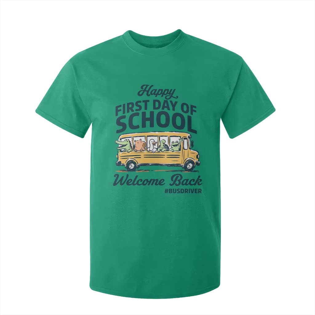 School Bus Driver Gift T Shirt For Kid Happy First Day Of School