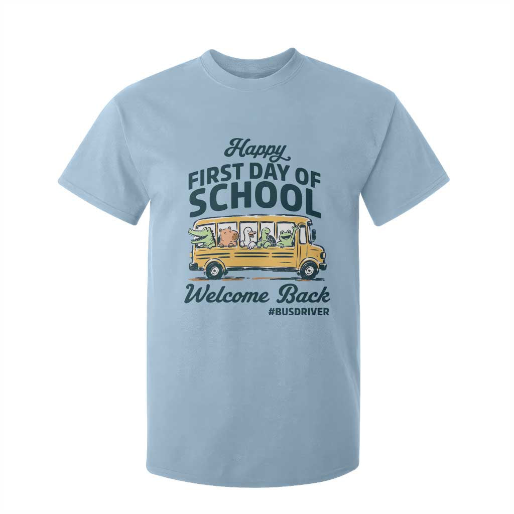 School Bus Driver Gift T Shirt For Kid Happy First Day Of School
