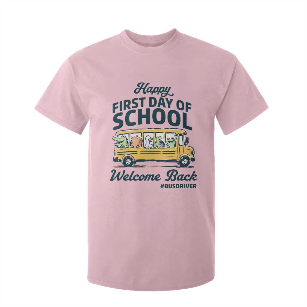 School Bus Driver Gift T Shirt For Kid Happy First Day Of School