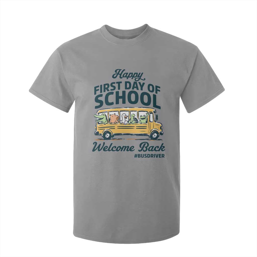 School Bus Driver Gift T Shirt For Kid Happy First Day Of School