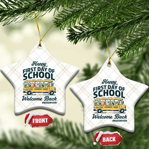 School Bus Driver Gift Ceramic Ornament Happy First Day Of School