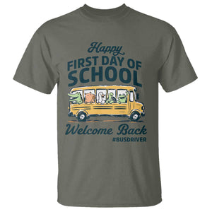 School Bus Driver Gift T Shirt Happy First Day Of School
