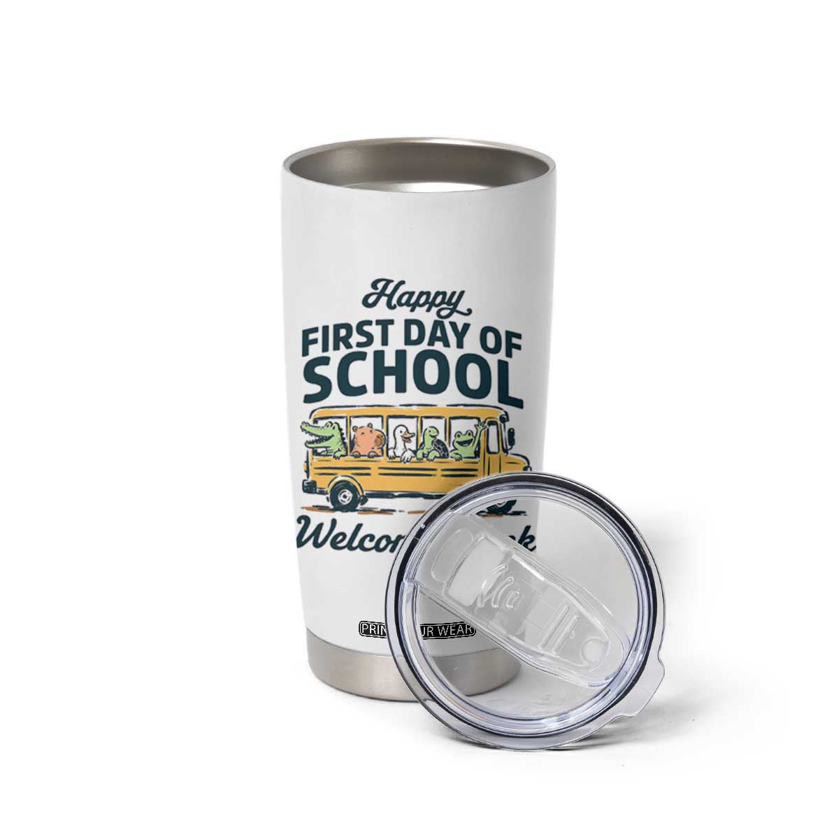 School Bus Driver Gift Tumbler Cup Happy First Day Of School