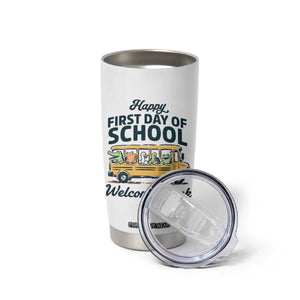 School Bus Driver Gift Tumbler Cup Happy First Day Of School