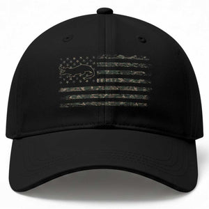 Alligator Hunting Camo American Flag Baseball Cap Louisiana Bayou Hunter Gift TS12 Print Your Wear