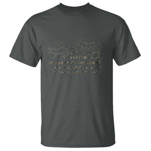 Alligator Hunting Camo American Flag T Shirt Louisiana Bayou Hunter Gift