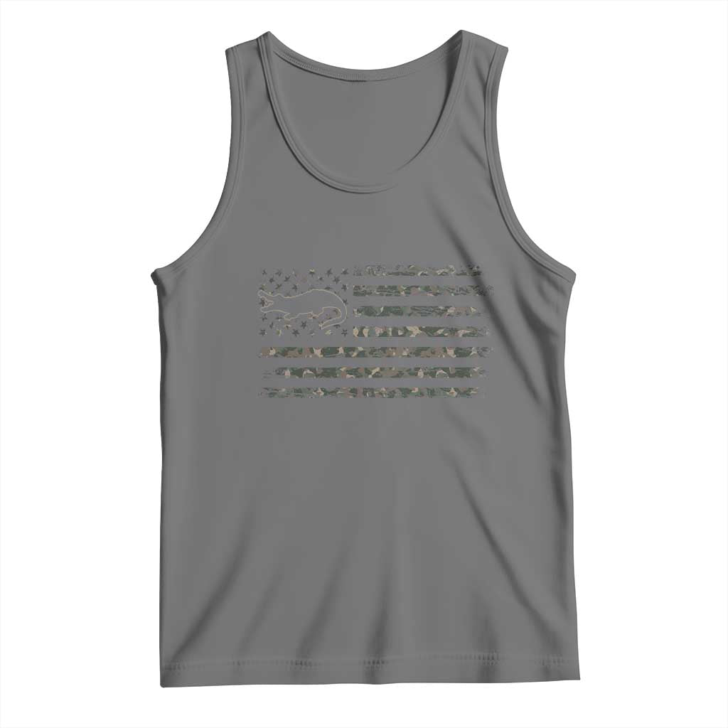 Alligator Hunting Camo American Flag Tank Top Louisiana Bayou Hunter Gift