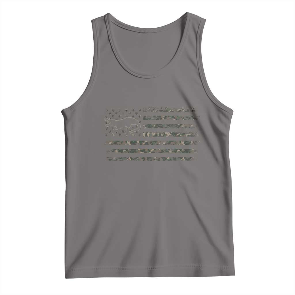 Alligator Hunting Camo American Flag Tank Top Louisiana Bayou Hunter Gift