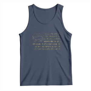 Alligator Hunting Camo American Flag Tank Top Louisiana Bayou Hunter Gift
