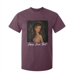 Funny Sassy Christian Doll Face Meme T Shirt For Kid Jesus Saw That
