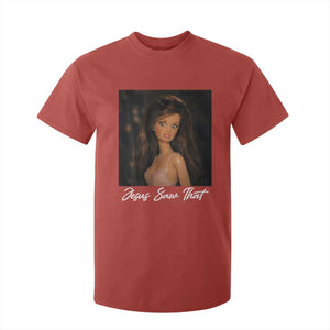 Funny Sassy Christian Doll Face Meme T Shirt For Kid Jesus Saw That