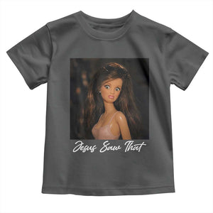 Funny Sassy Christian Doll Face Meme Toddler T Shirt Jesus Saw That