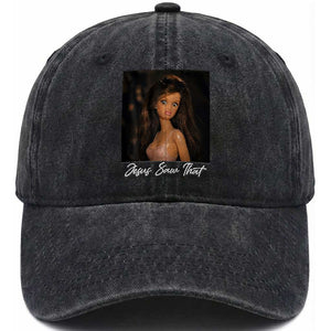 Funny Sassy Christian Doll Face Meme Washed Cotton Baseball Cap Jesus Saw That TS12 Print Your Wear