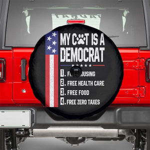 Funny My Cat Is A Democrat Spare Tire Cover Lazy Cat Political Humor