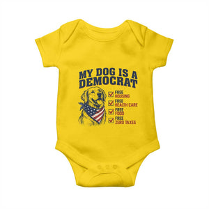 Funny Political Satire Dog Owner Gift Baby Onesie My Dog Is A Democrat