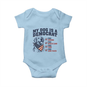 Funny Political Satire Dog Owner Gift Baby Onesie My Dog Is A Democrat