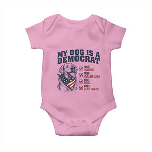 Funny Political Satire Dog Owner Gift Baby Onesie My Dog Is A Democrat