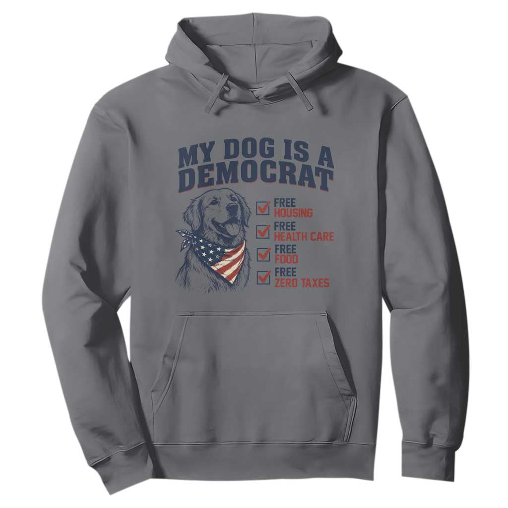 Funny Political Satire Dog Owner Gift Hoodie My Dog Is A Democrat