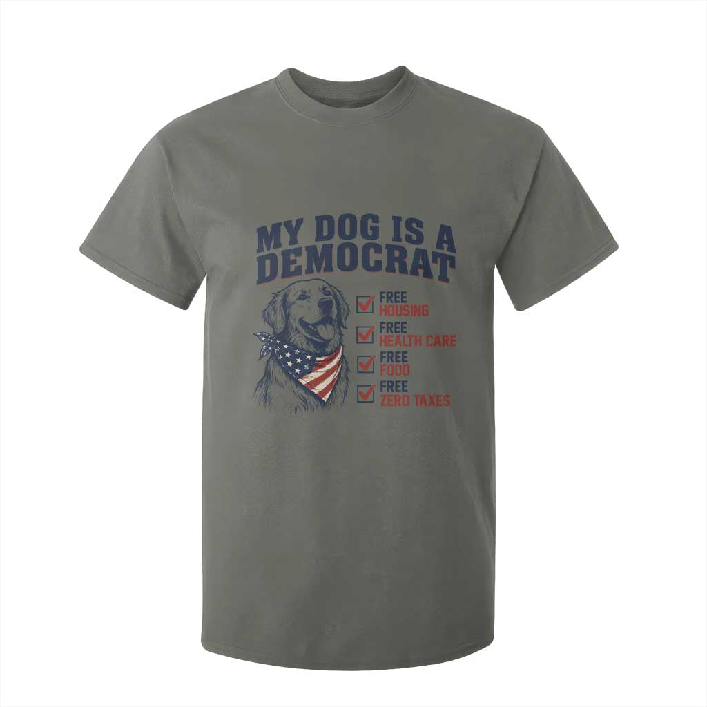 Funny Political Satire Dog Owner Gift T Shirt For Kid My Dog Is A Democrat