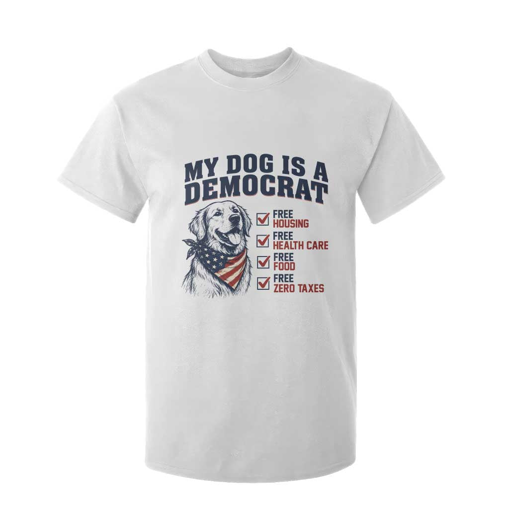 Funny Political Satire Dog Owner Gift T Shirt For Kid My Dog Is A Democrat