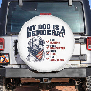 Funny Political Satire Dog Owner Gift Spare Tire Cover My Dog Is A Democrat