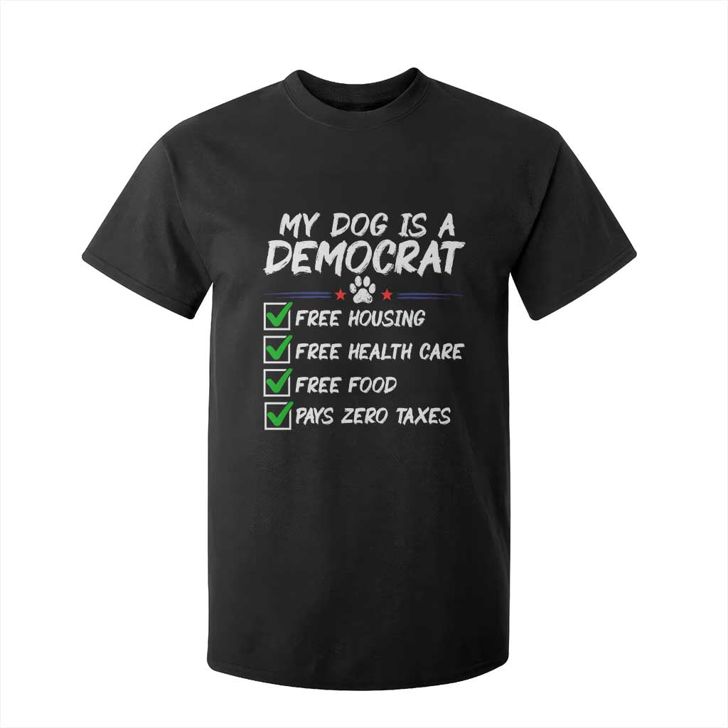 My Dog Is A Democrat T Shirt For Kid Funny Political Satire Graphic