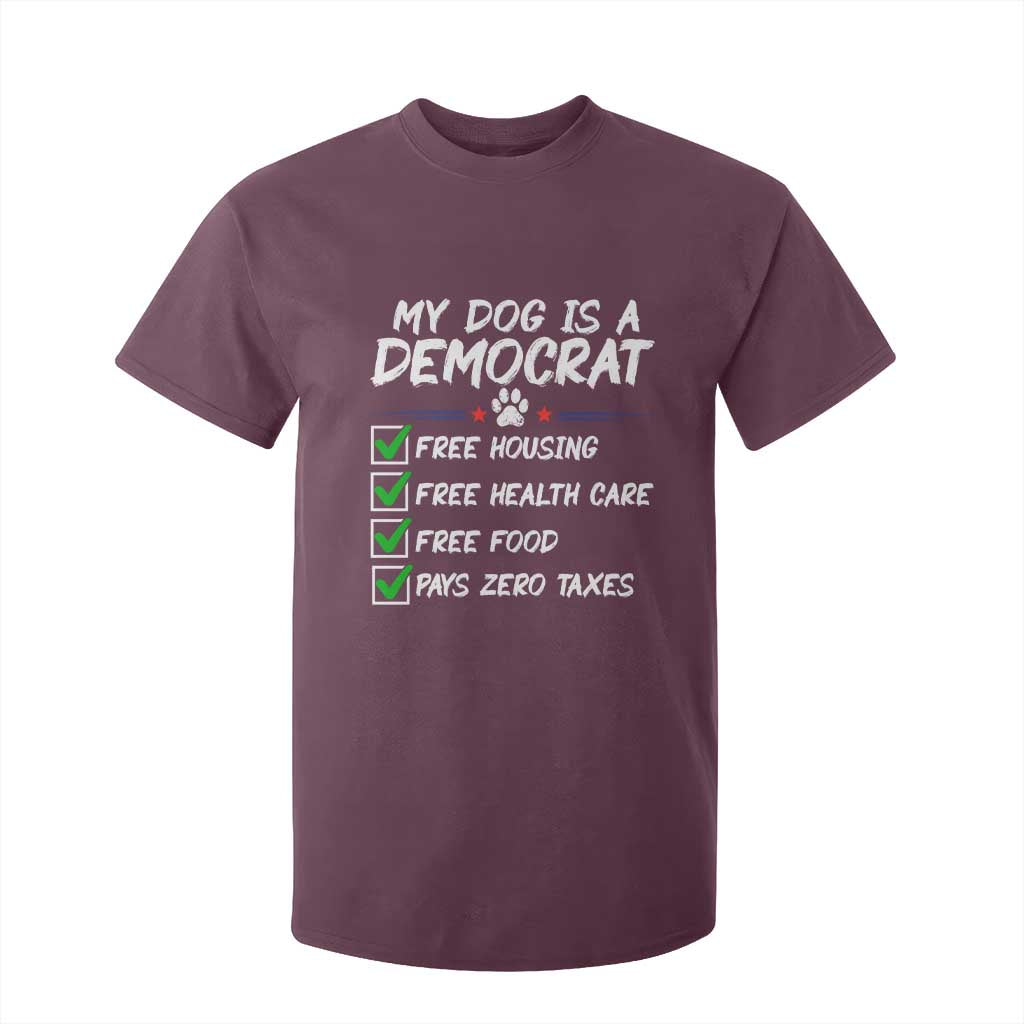 My Dog Is A Democrat T Shirt For Kid Funny Political Satire Graphic