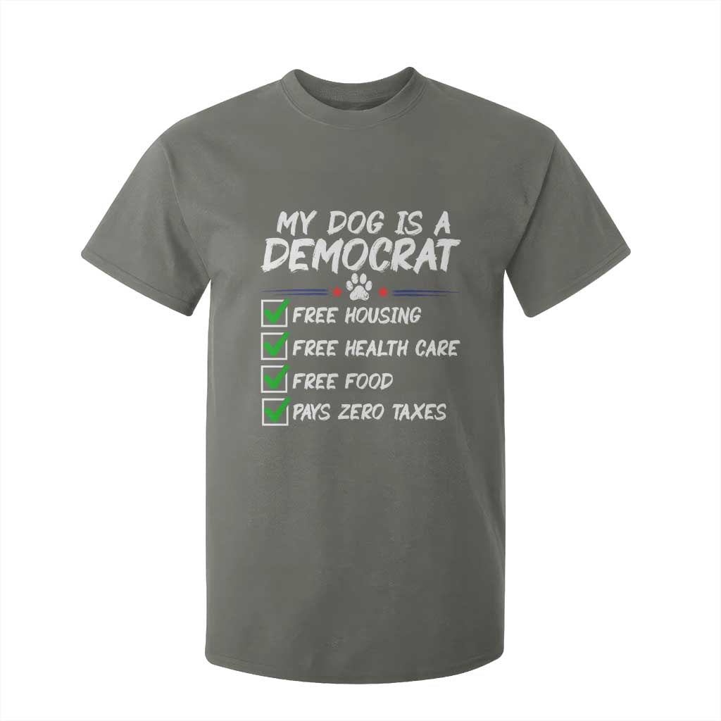My Dog Is A Democrat T Shirt For Kid Funny Political Satire Graphic