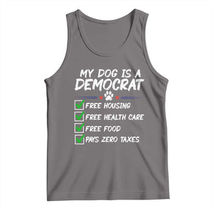 My Dog Is A Democrat Tank Top Funny Political Satire Graphic