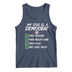 My Dog Is A Democrat Tank Top Funny Political Satire Graphic