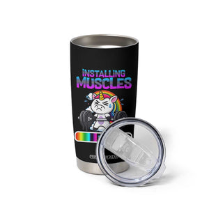 Installing Muscles Please Wait Tumbler Cup Cute Unicorn Gym Workout Gift TS12 Print Your Wear