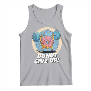Donut Give Up Tank Top Funny Gym Workout Donut Lover Gift TS12 Athletic Heather Print Your Wear