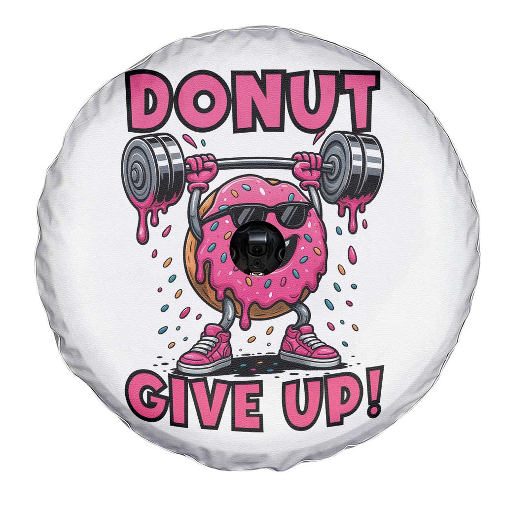 Donut Give Up Spare Tire Cover Fitness Motivation For Donut Lovers TS12 Print Your Wear